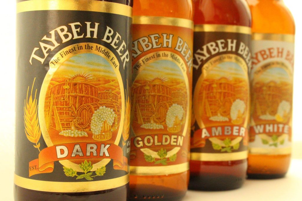 Taybeh beer: Dark, White, IPA, Amber, Golden